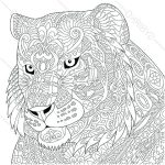Coloriage Animaux Mandala Tigre Unique Tiger Mandala Coloring Pages at Getdrawings