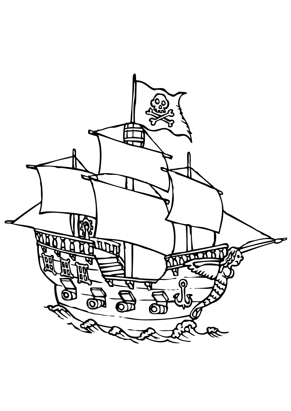 image=kids pirates coloring pirate big boat 1