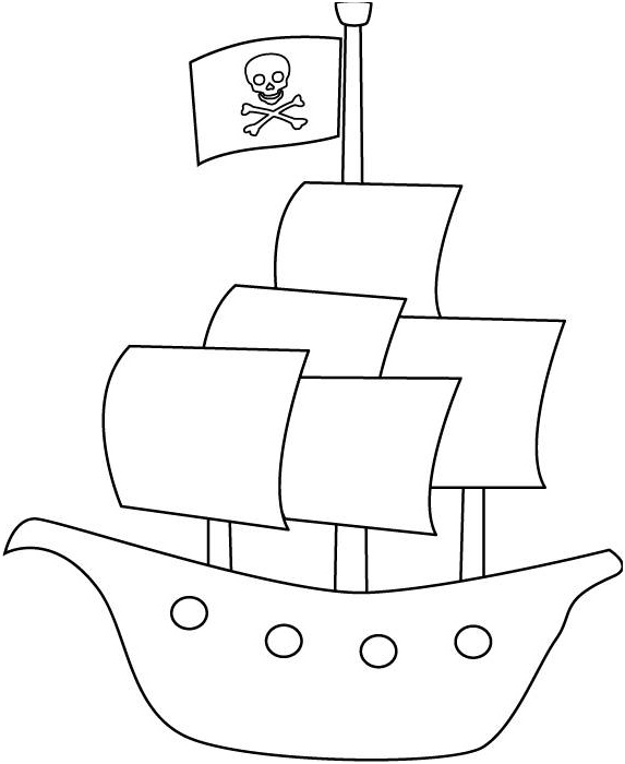 bateau de pirate dessin facile