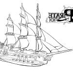 Coloriage Bateau Pirate Facile Nouveau Drawing Pirate Ship Transportation – Printable Coloring Pages