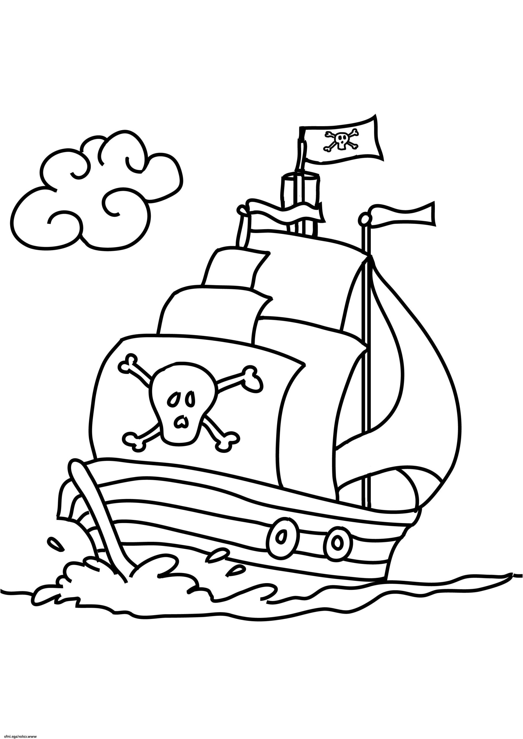 bateau de pirates facile maternelle coloriage