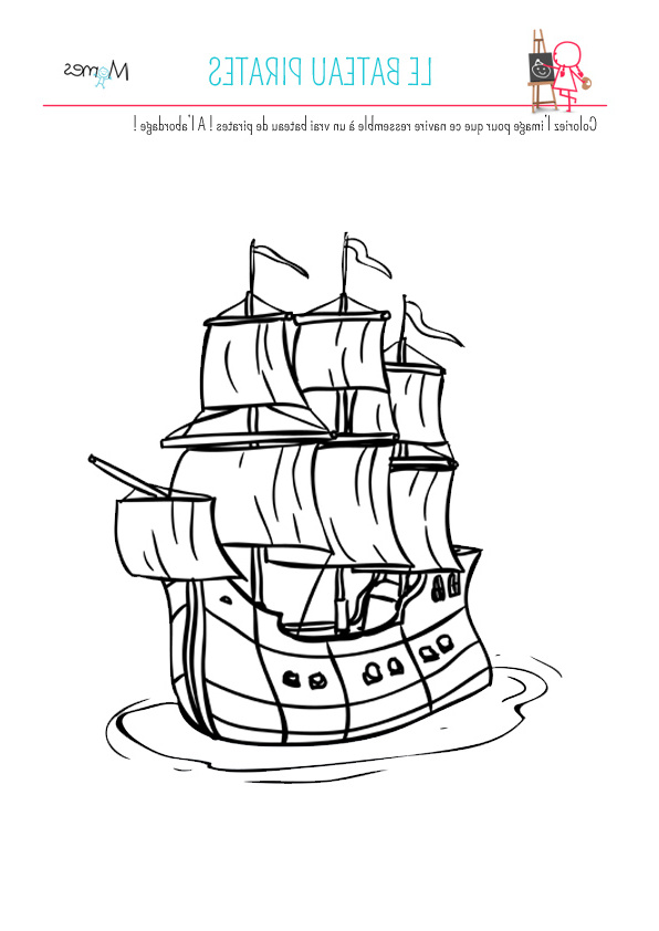 Coloriages le bateau pirates