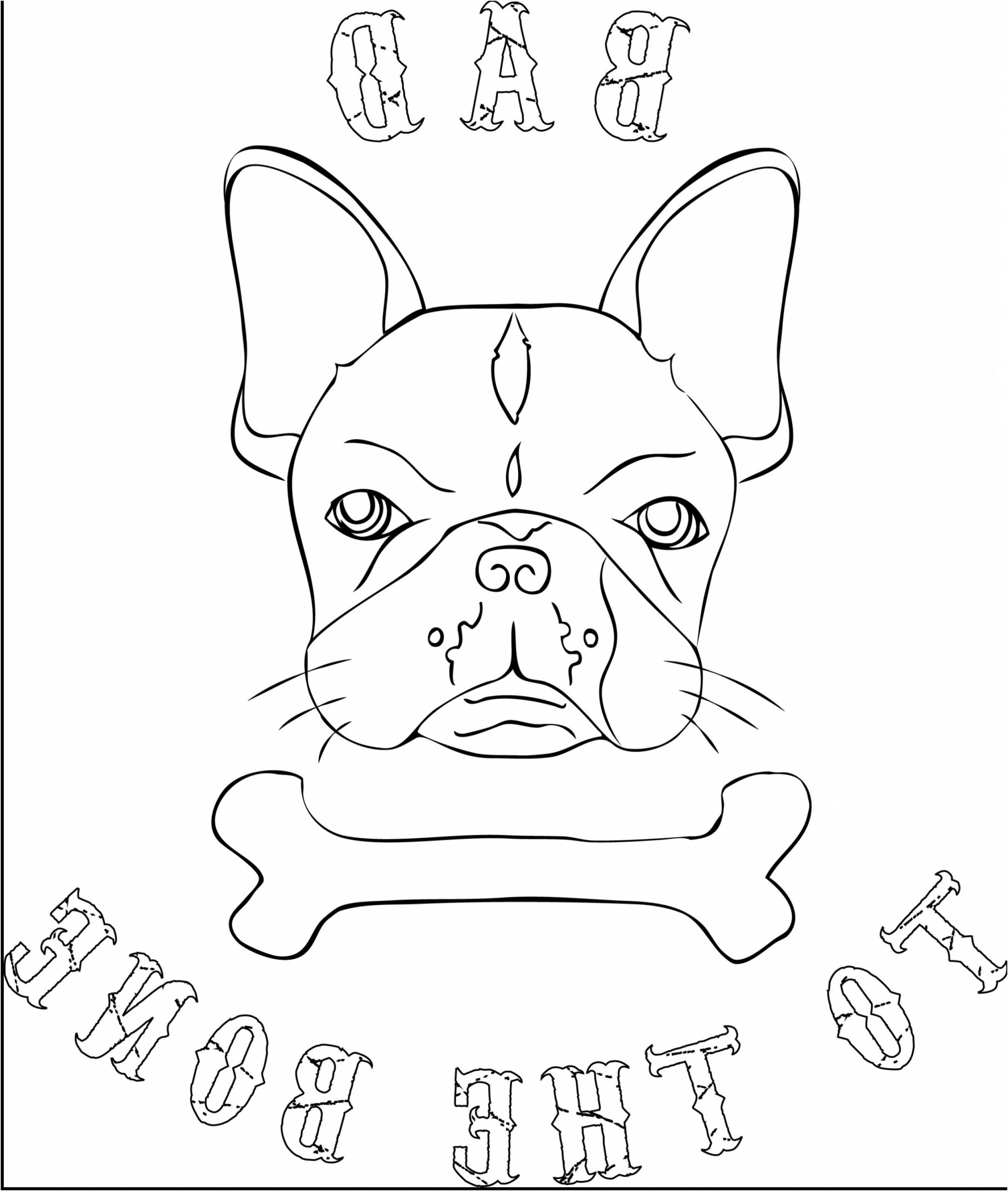 english bulldog coloring