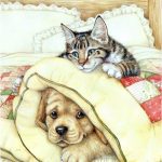 Coloriage Chat Et Chien à Imprimer Frais Katzen Und Hundebild Dog Art Cat Art Cats Illustration