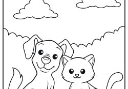 Coloriage Chat Et Chien Nice Dog and Cat Coloring Pages Updated 2021