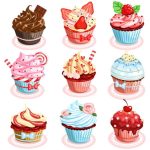 Coloriage Cupcake à Colorier Meilleur De Cupcake Clipart Digitaler Download Set Von 9 Vektorbilder Etsy
