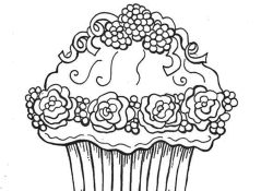 Coloriage Cupcake Frais Cupcake Coloring Pages Free Coloring Home