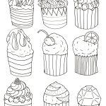 Coloriage Cupcake Nice Cup Cake Coloring Pages For Adults Coloring Simple Cupcakes By
