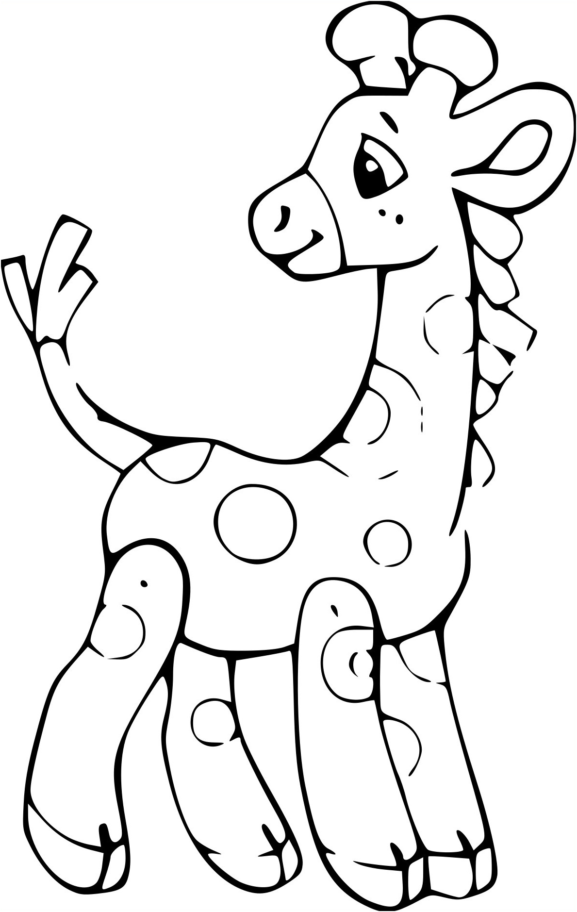 11 premier coloriage girafe images