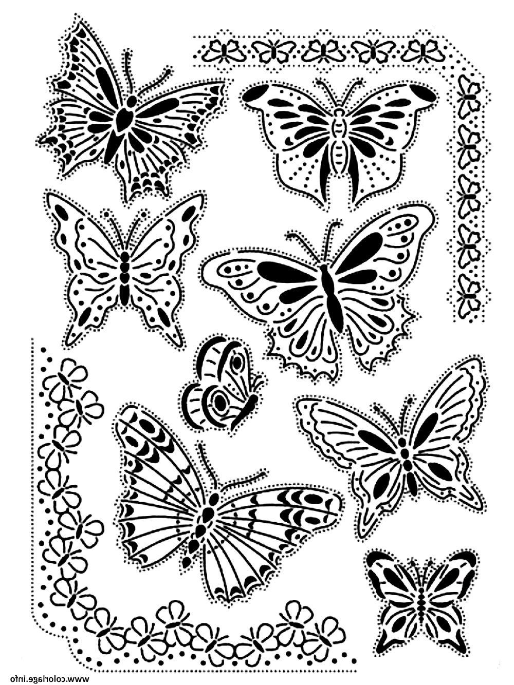 adulte difficile papillons vintage coloriage