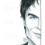 Coloriage De Vampire Diaries Luxe Tvd02 Fan Art Print Damon Salvatore