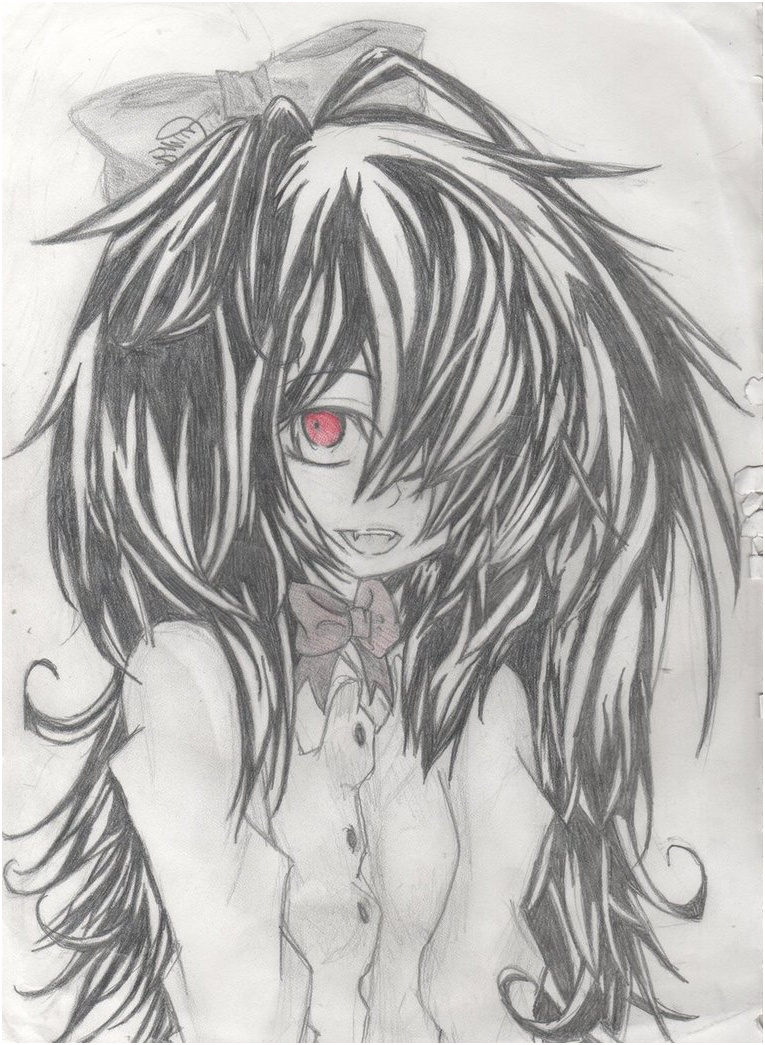 girl vampire drawing