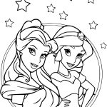 Coloriage Fille 7 Ans Nouveau Coloriage Les Princesses Jasmine Dans Aladdin Et Belle Et La Bete