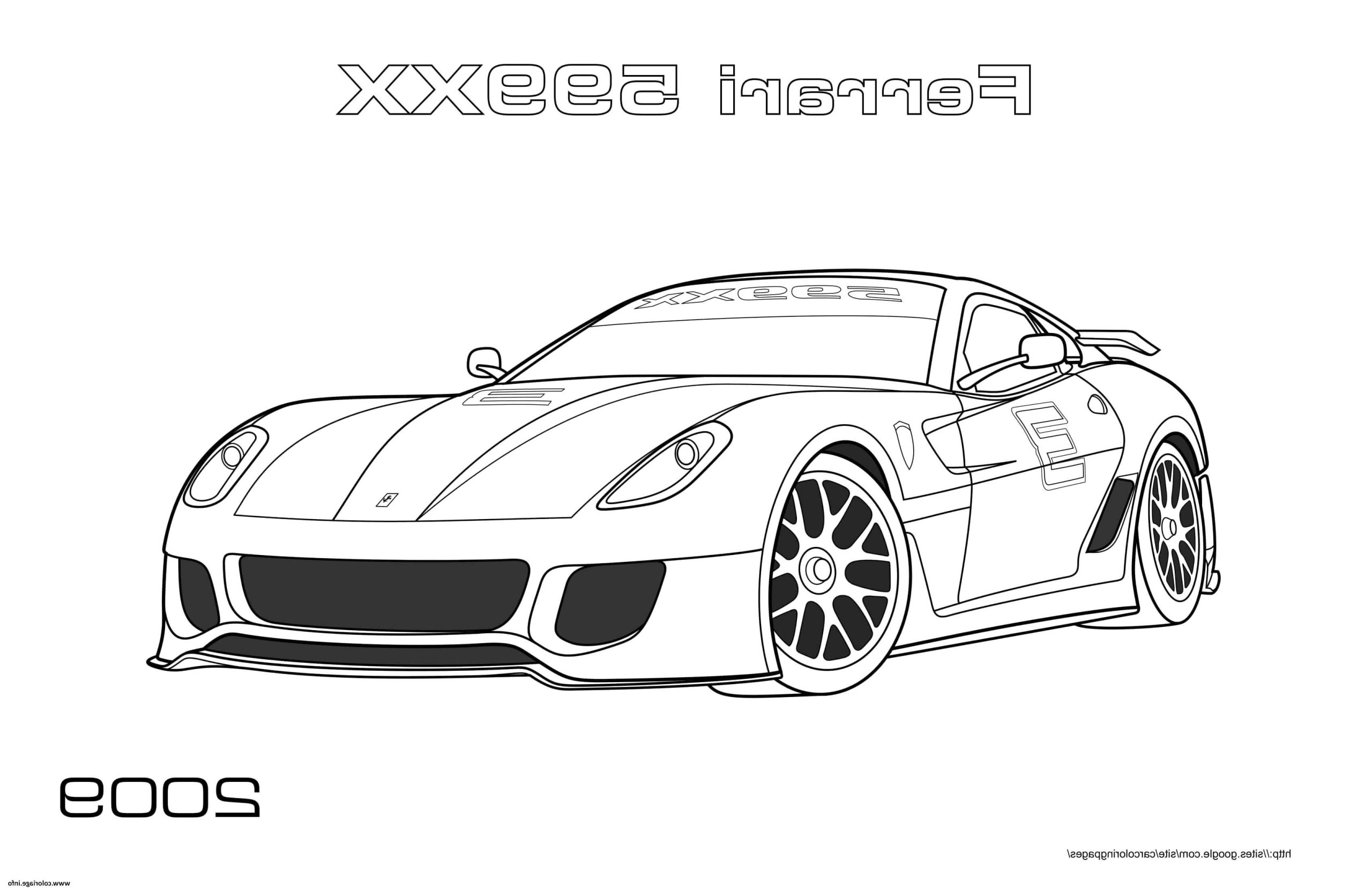 formule 1 ferrari 599xx voiture de course coloriage