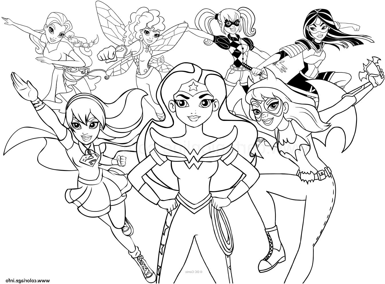 dc superhero girls coloriage dessin