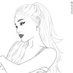Coloriage Ariana Grande Luxe Ariana Grande Drawing Colouring Pages Sketch Coloring Page