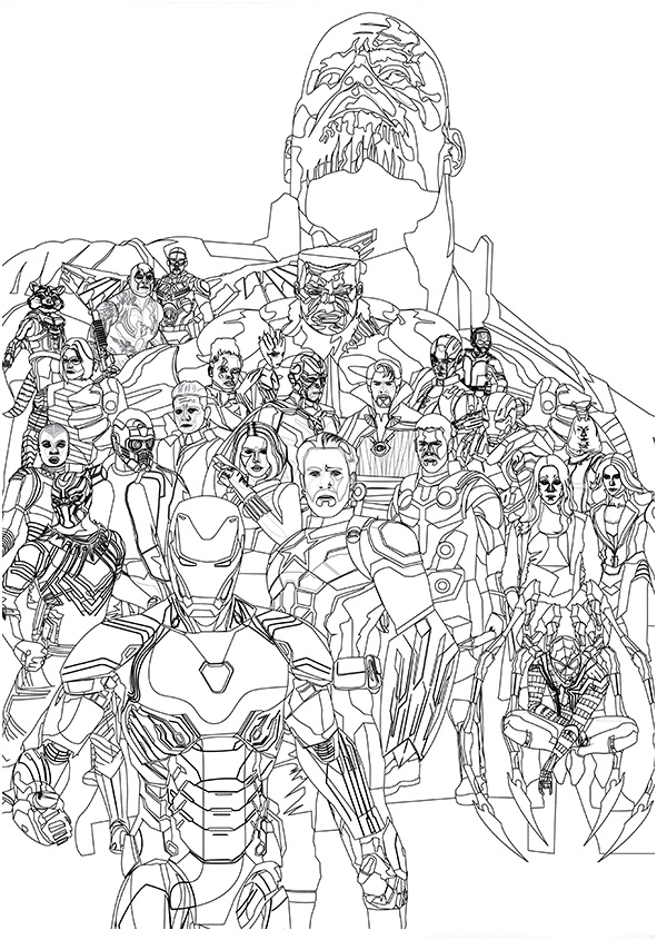 avengers infinity war drawing
