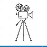 Coloriage Camera Cinema Inspiration Movie Camera Stock Vector Illustration Of Film Record