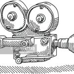 Coloriage Camera Cinema Nouveau Classic Movie Camera Drawing High Res Vector Graphic Getty
