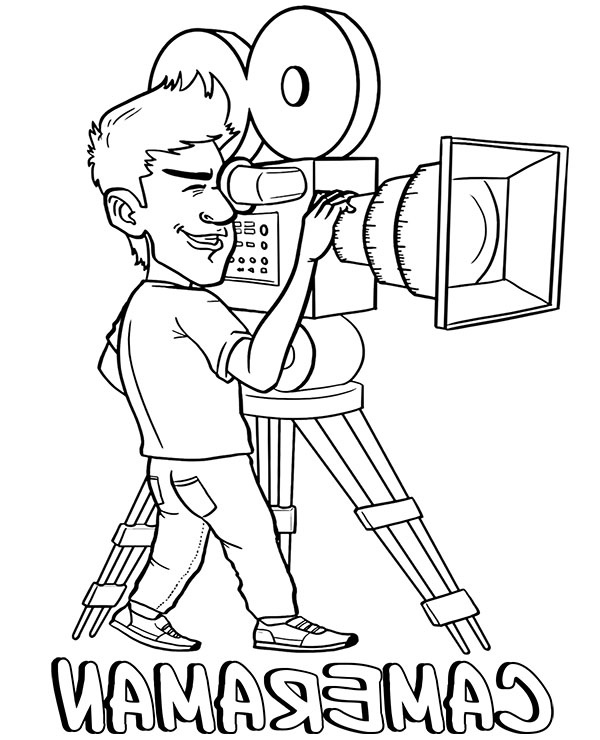 cameraman coloring pages