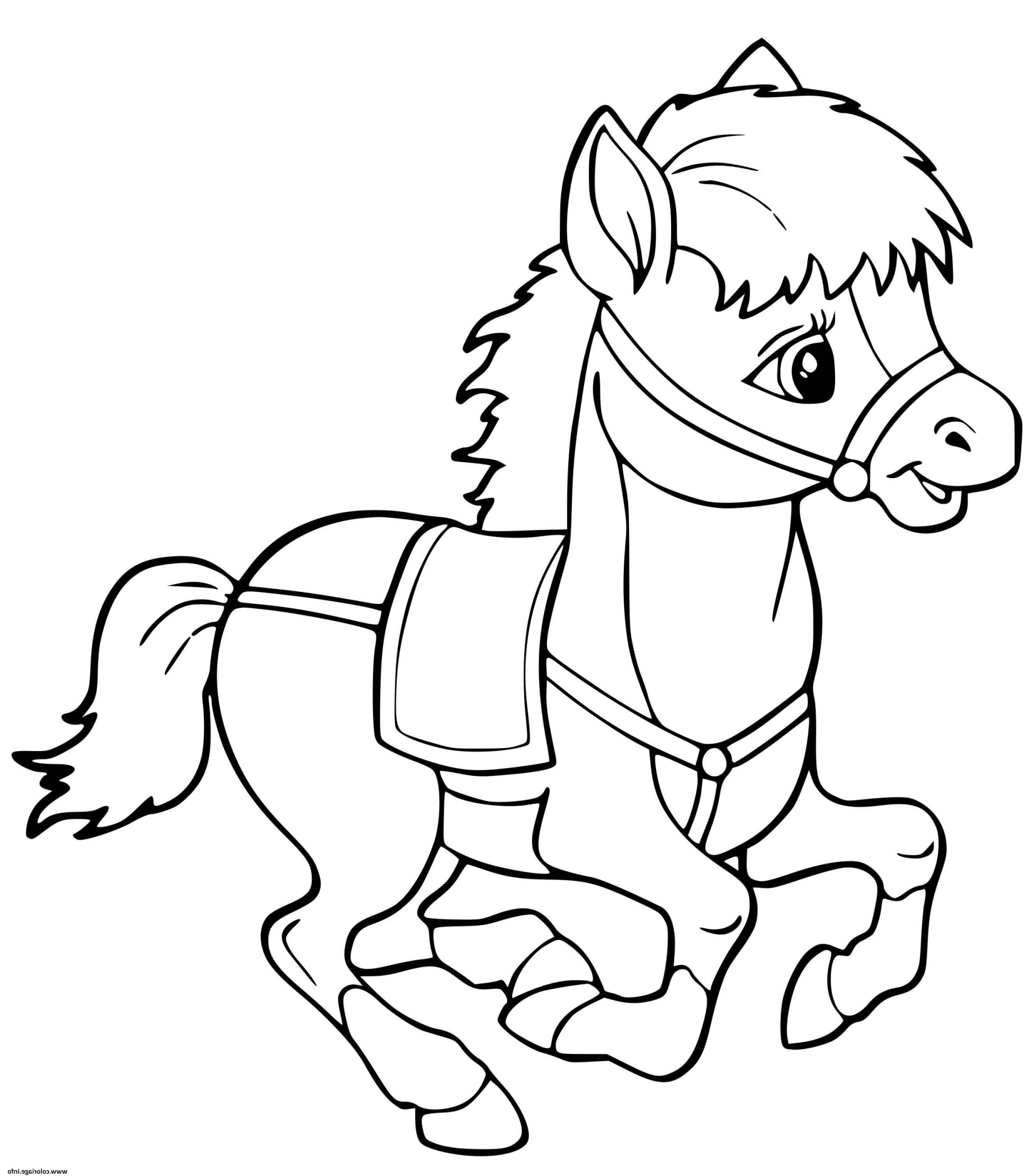 cheval facile maternelle coloriage dessin