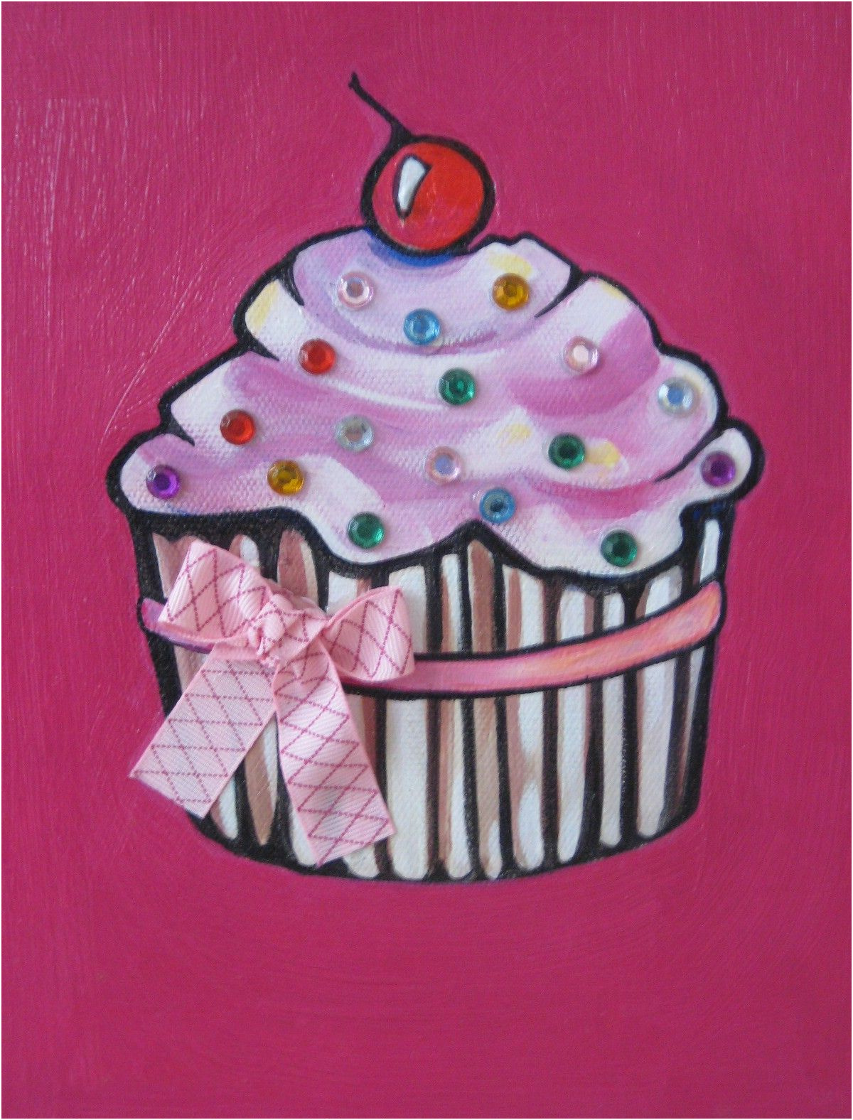 cupcake painting etsy