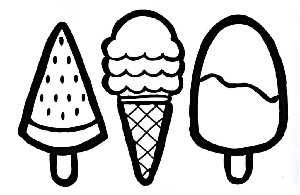 Coloriage De Glace Élégant [le Plus Préféré] Image Glace A Colorier Image Cornet De Glace A