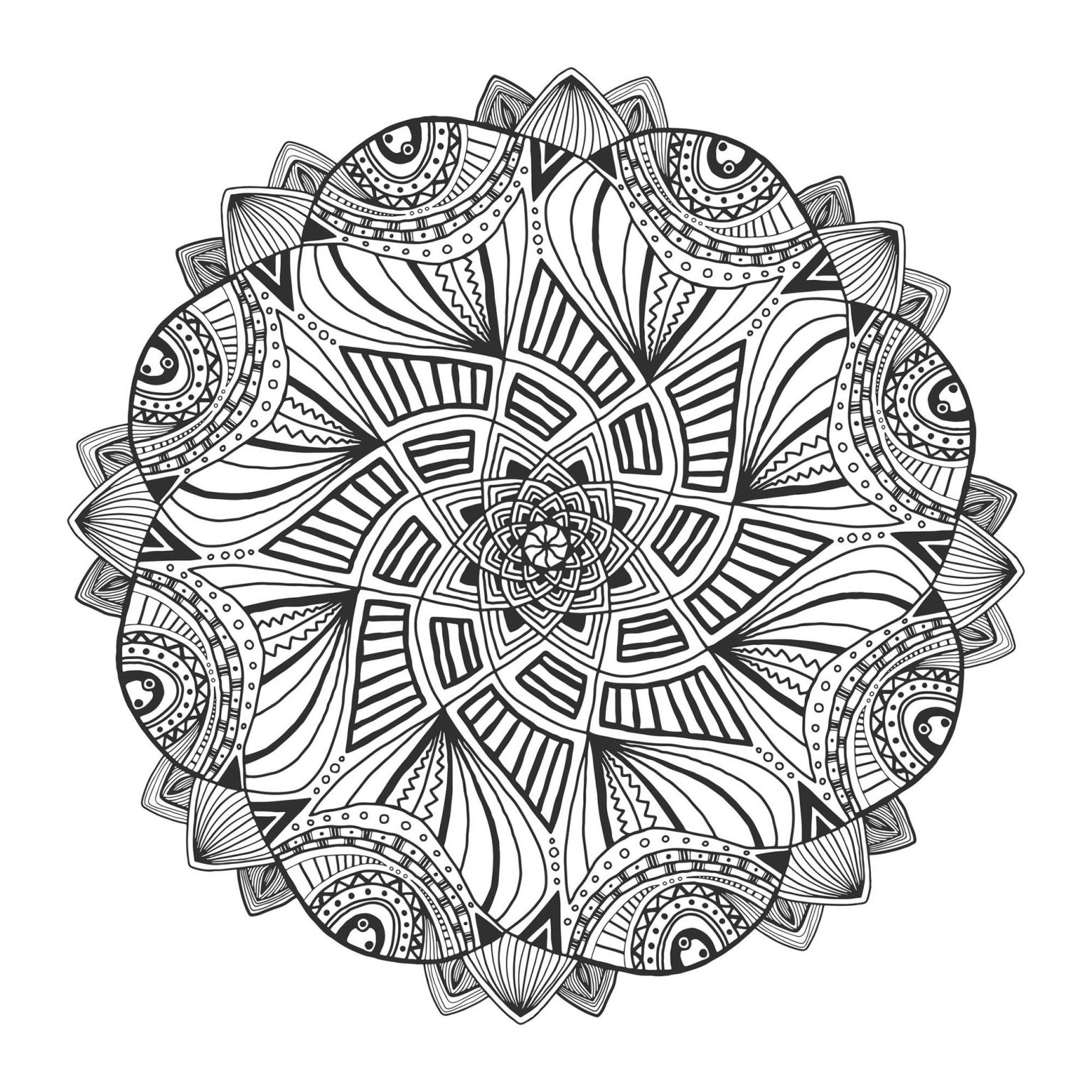 Coloriage De Mandala D'halloween Génial Mandala Floral Mandalas Coloriages Difficiles Pour Adultes