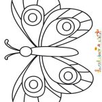 Coloriage De Papillon Simple Luxe Un Papillon Facile à Colorier