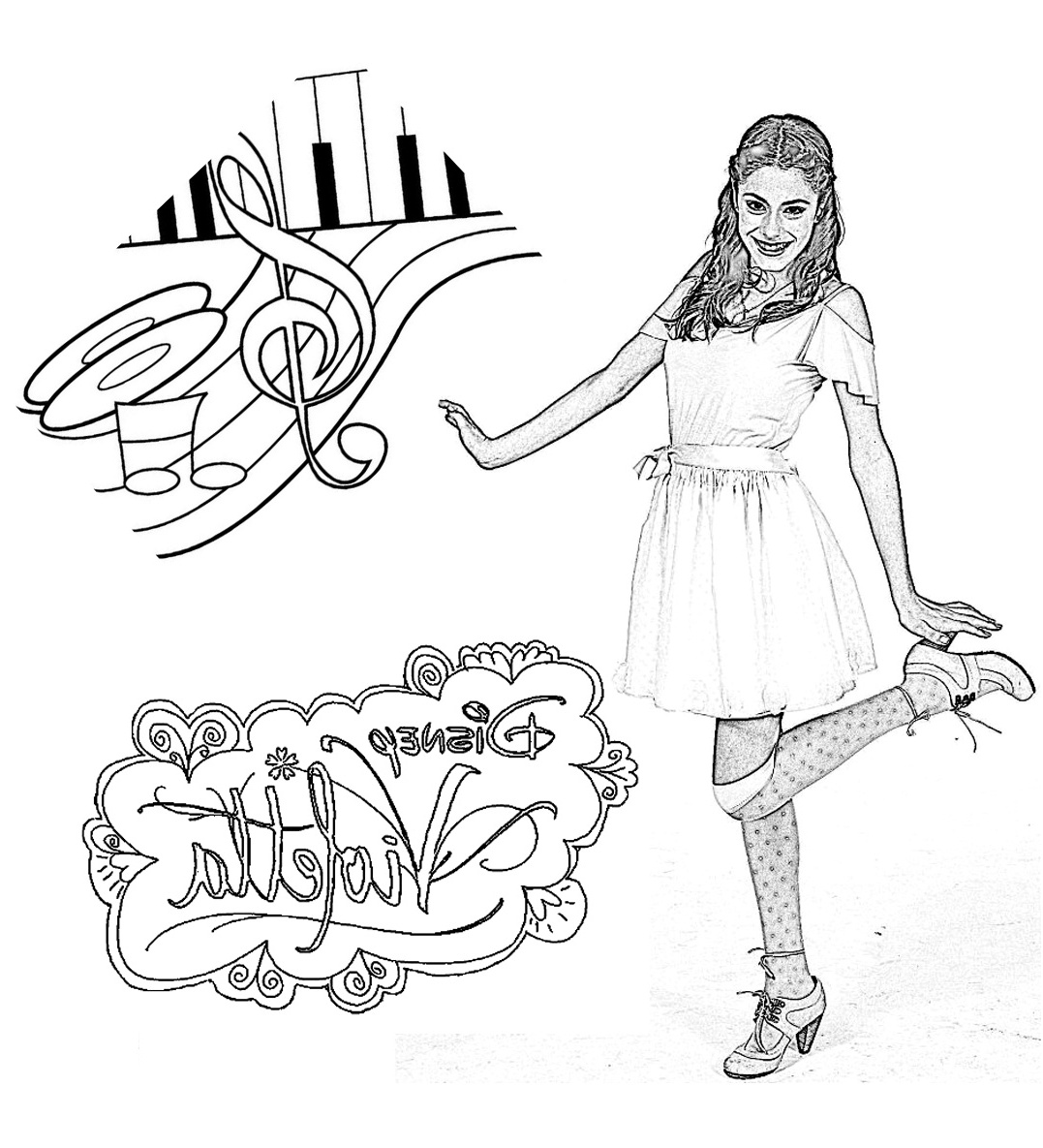 violetta coloring pages