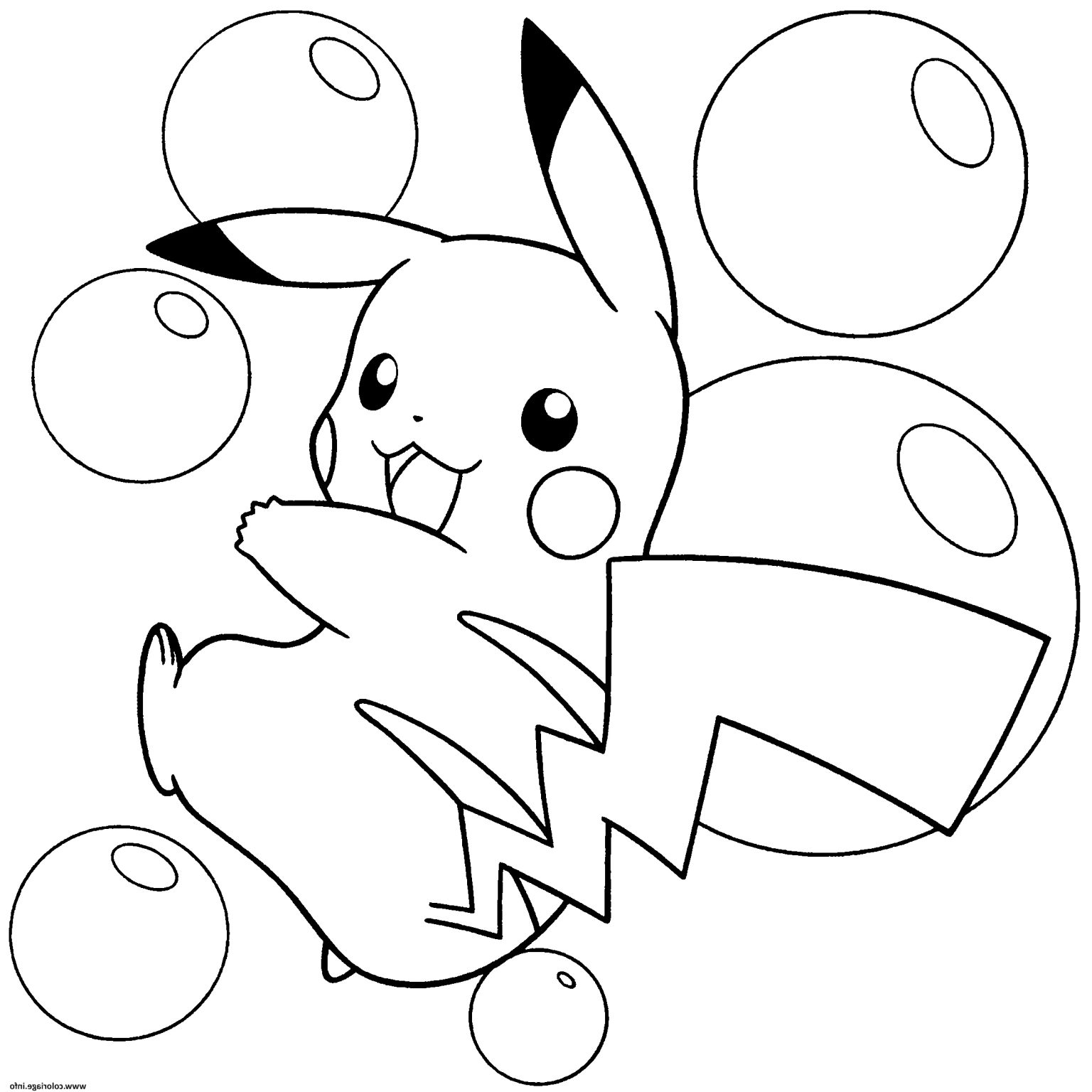 Coloriage En Ligne Pokemon Pikachu Élégant Coloriage Pokemon Pikachu Fait Le Saut Avec Des Ballons Dessin Pokemon