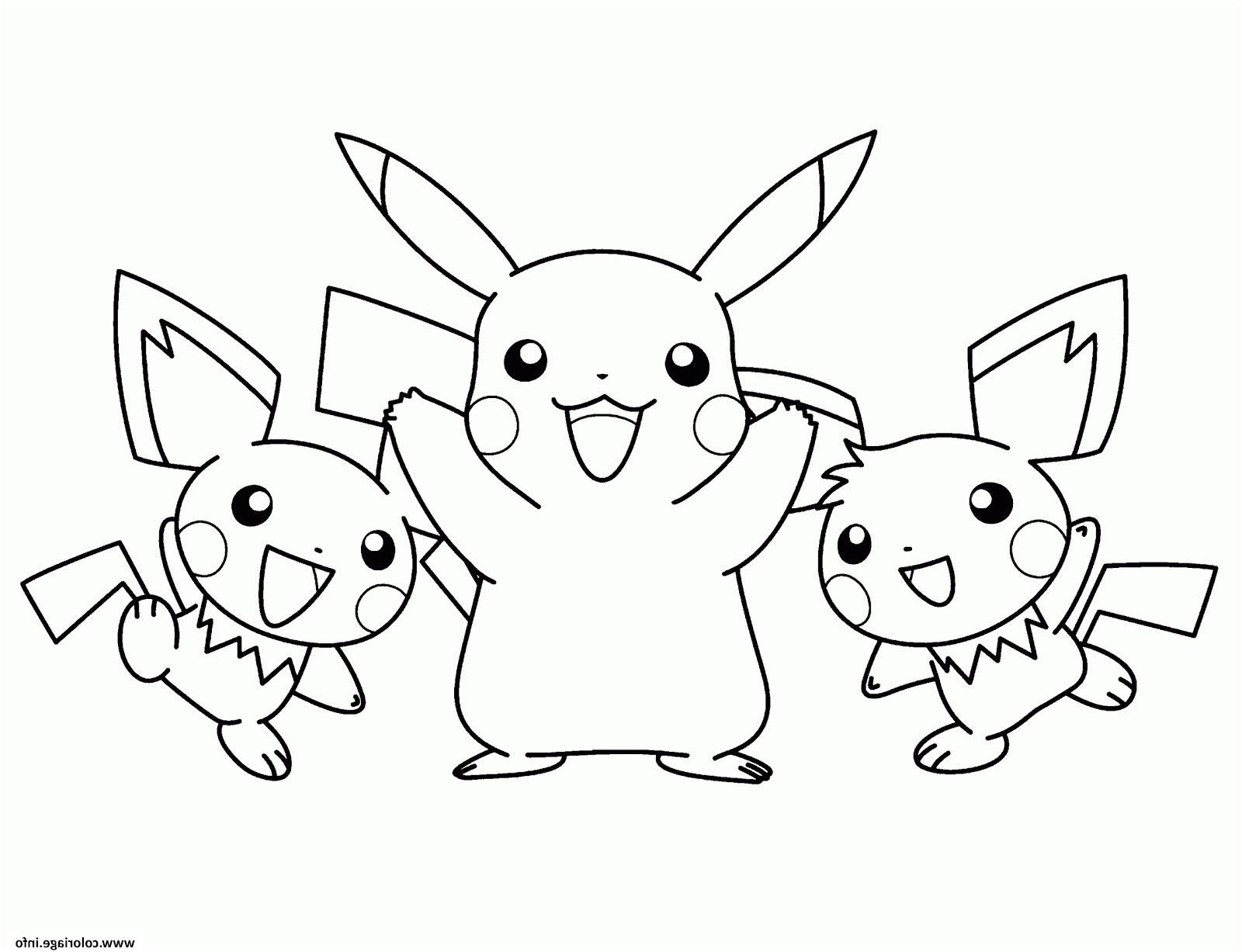 pikachu 5 coloriage dessin