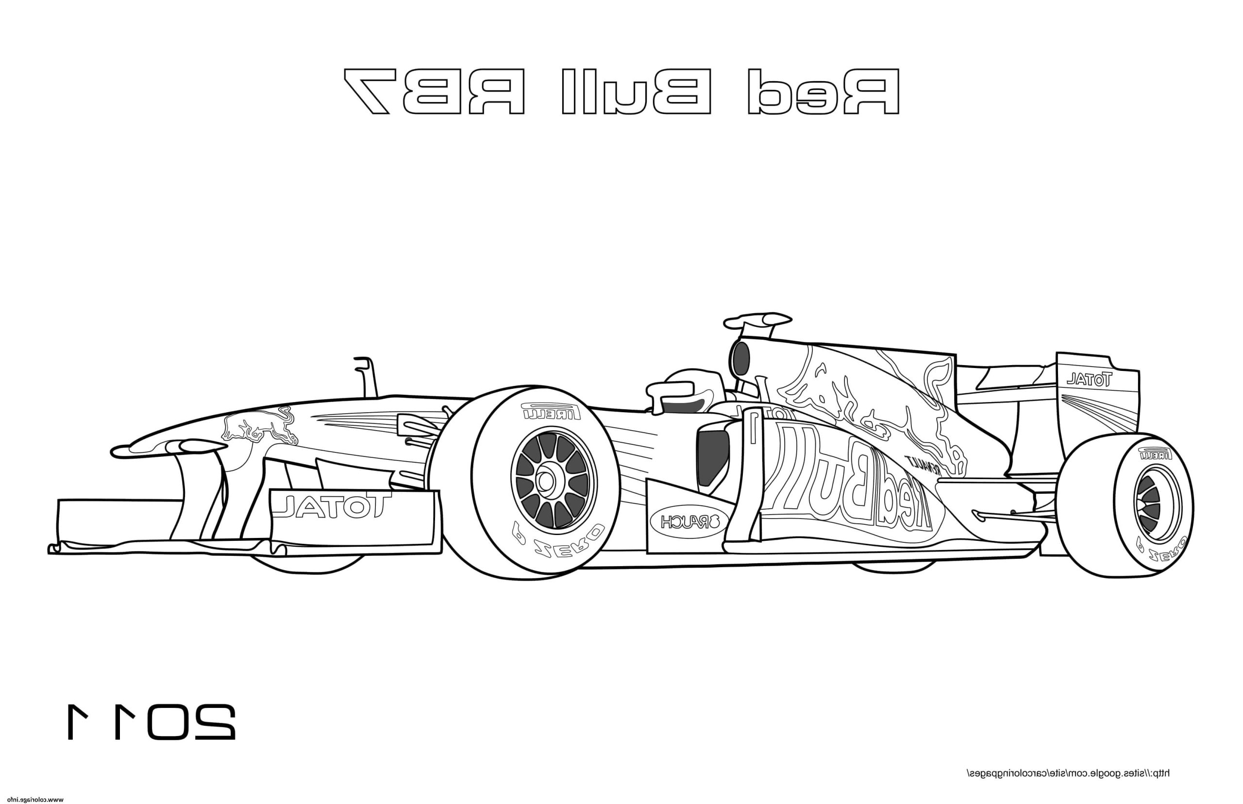formule 1 red bull rb7 2011 coloriage