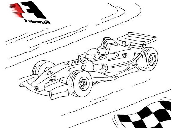 formula 1 racing cars coloring pages