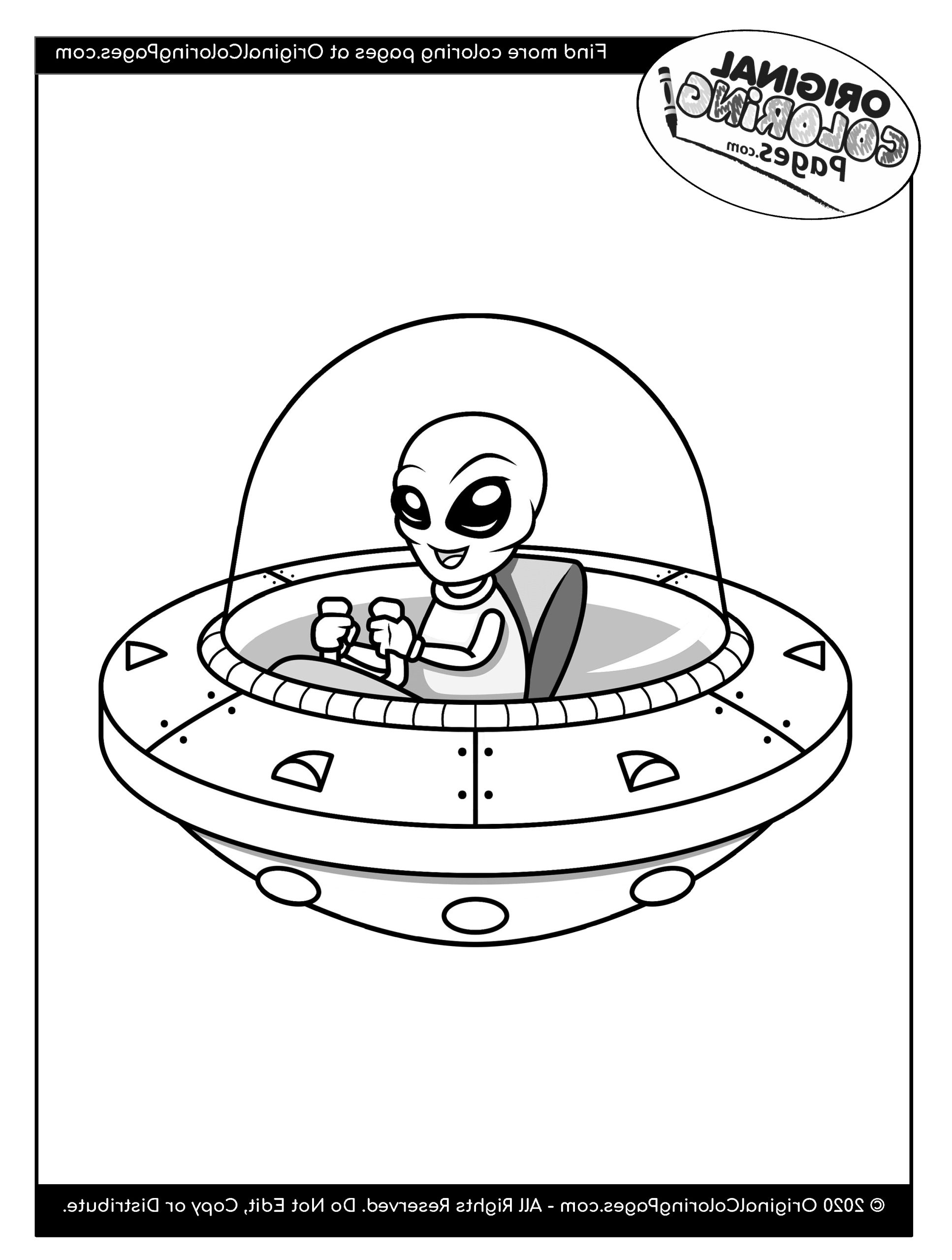 space aliens coloring pages