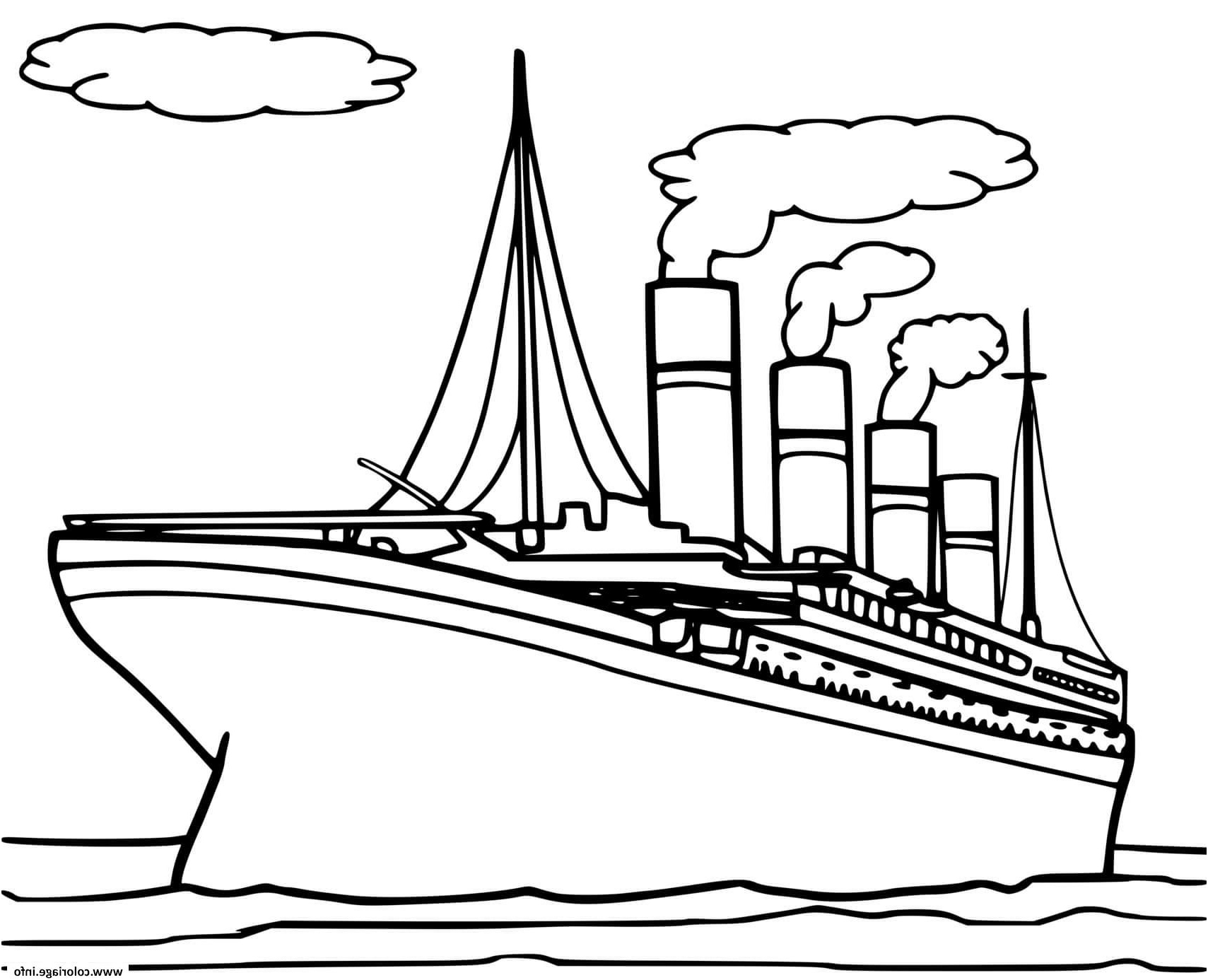 bateau titanic coloriage