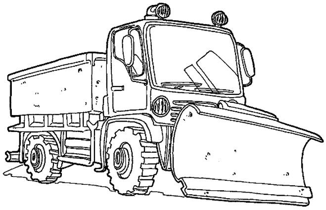 24 snow plow coloring page