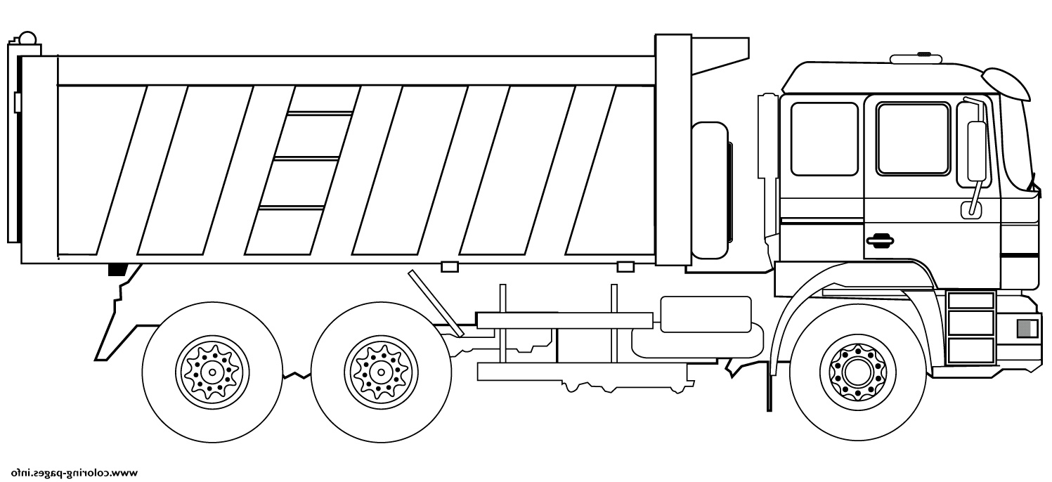 dump truck printable coloring pages book