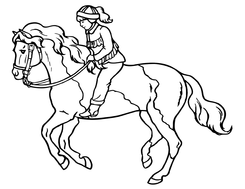 running horse coloring pages