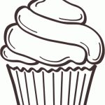 Coloriage Cupcake Facile Frais Cupcake Outline Clip Art You Are Here Home Graphics Food Cupcake In