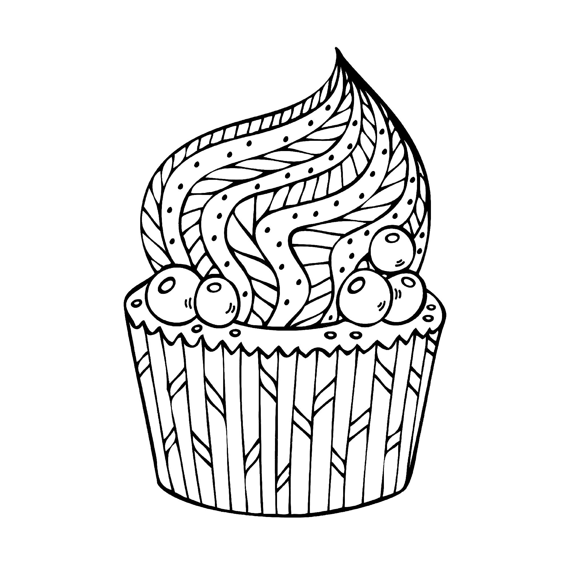 image=cupcakes et gateaux coloriage enfant cupcake simple 1