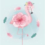 Coloriage De Bébé Flamant Rose Frais Flowery Flamingoampapos Poster By Queensy Collin Displate Cute Drawings Cute Art Fla