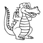 Coloriage De Crocodile Rigolo Élégant Coloriage Crocodile Facile Gratuit à Imprimer Coloriagesfo