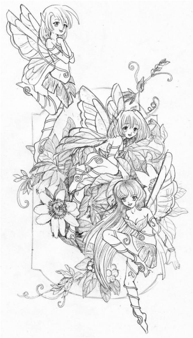 fairies sketch by realwarner on deviantart