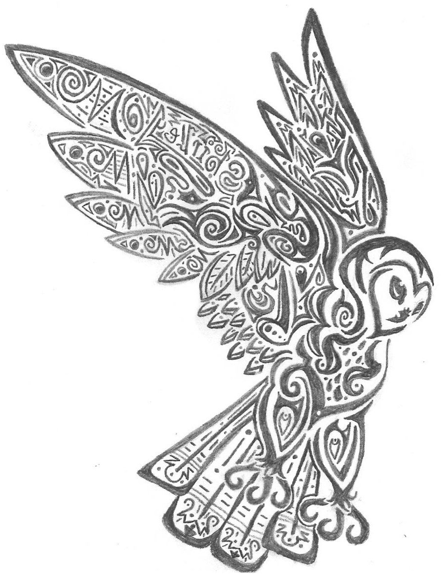 image detail for tribal owl colouring pages