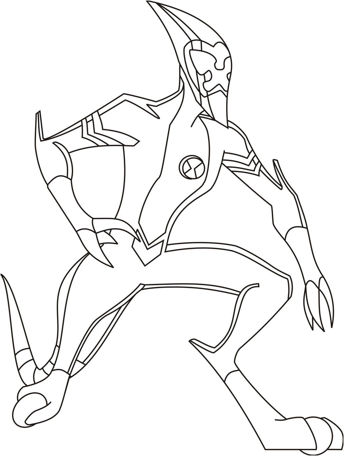 free printable ben 10 coloring pages