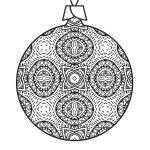 Coloriage Boules De Noel Mandala Nice Mandala Boule De Noël Avec Dessin Symétrique A Imprimer Primanyc