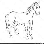 Coloriage Chevaux De Trait Unique Simple Horse Drawing