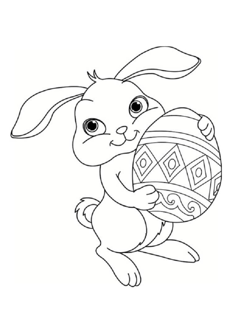 lapin coloriage paques maternelle