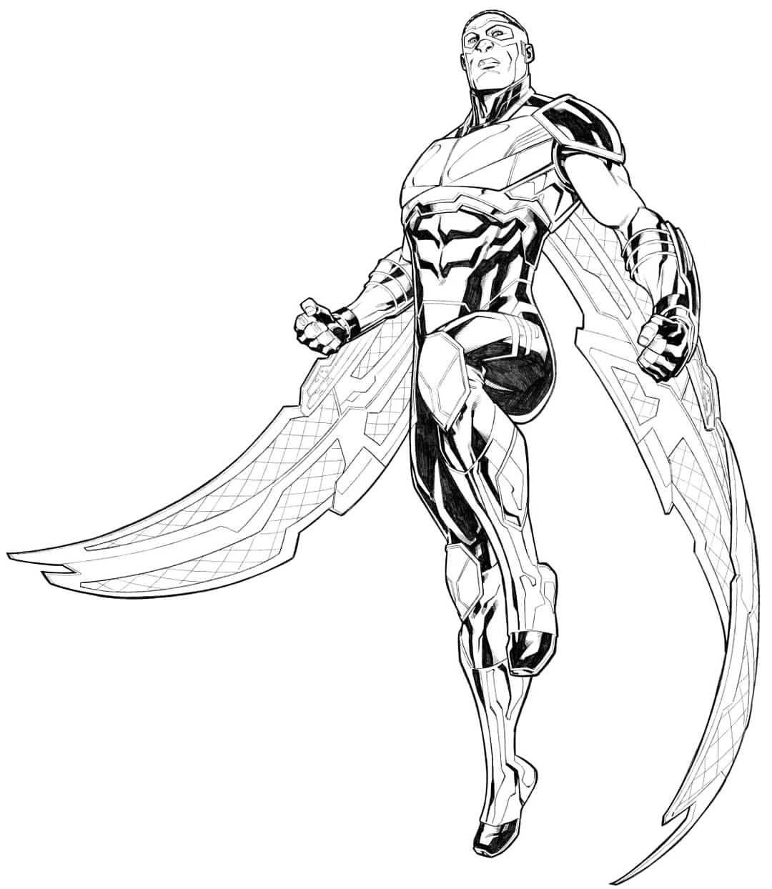 falcon superhero coloring pages
